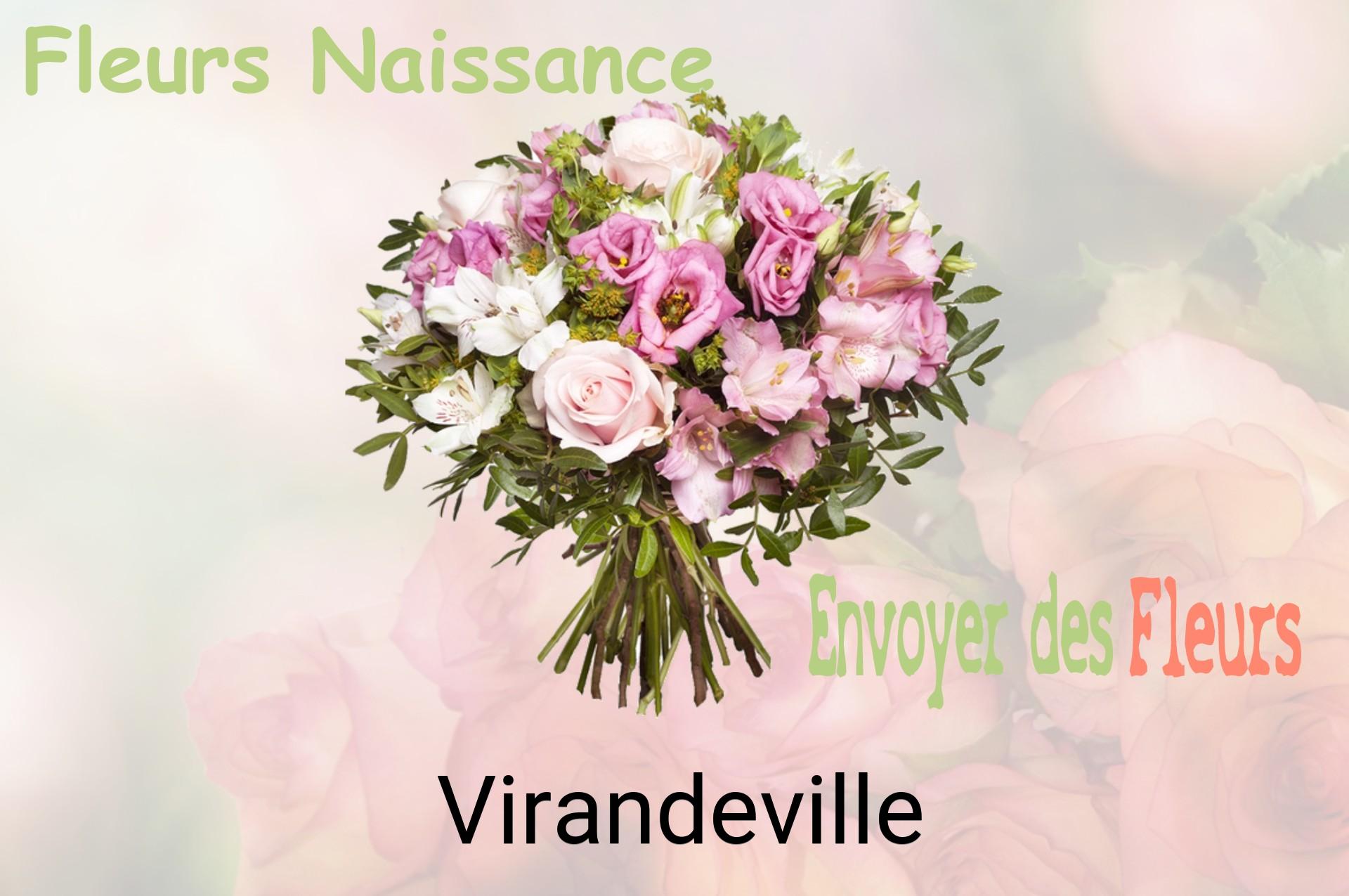 Bouquet de fleurs de naissance livré à Virandeville